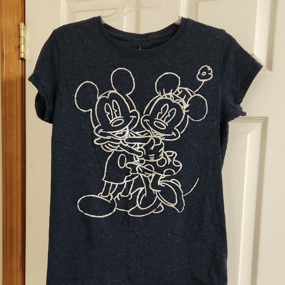 Disney Blue Mickey Mouse Short Sleeve Tee